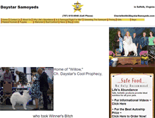 Tablet Screenshot of daystarsamoyeds.com